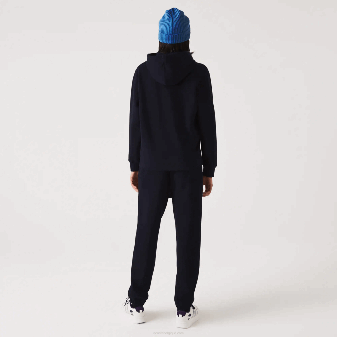 bleu marine 166 V6HV2413 femmes Lacoste pantalon de jogging en coton mélangé