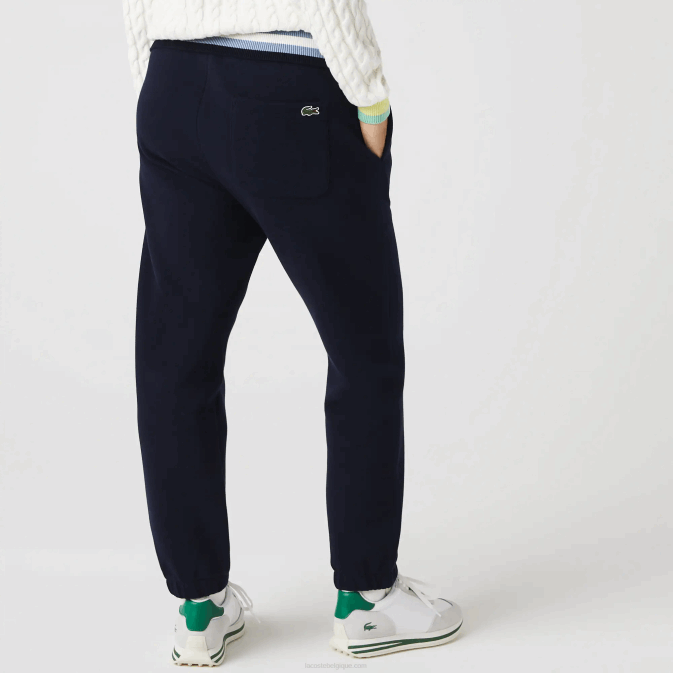 bleu marine 166 V6HV2413 femmes Lacoste pantalon de jogging en coton mélangé