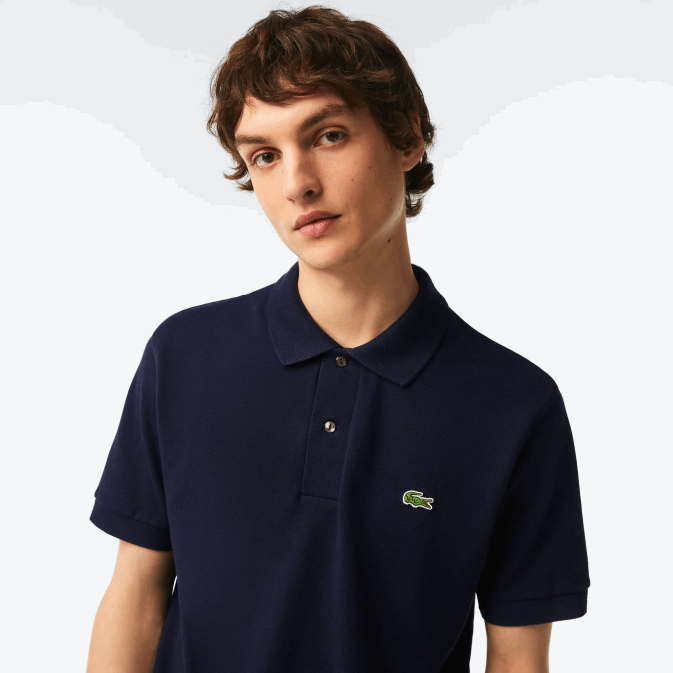 bleu marine 166 V6HV250 Hommes Lacoste polo original l1212 avec piqué de coton épais