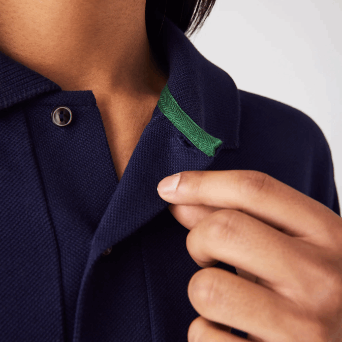 bleu marine 166 V6HV250 Hommes Lacoste polo original l1212 avec piqué de coton épais