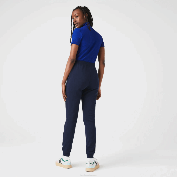 bleu marine 166 V6HV2593 femmes Lacoste pantalon de jogging léger en polaire
