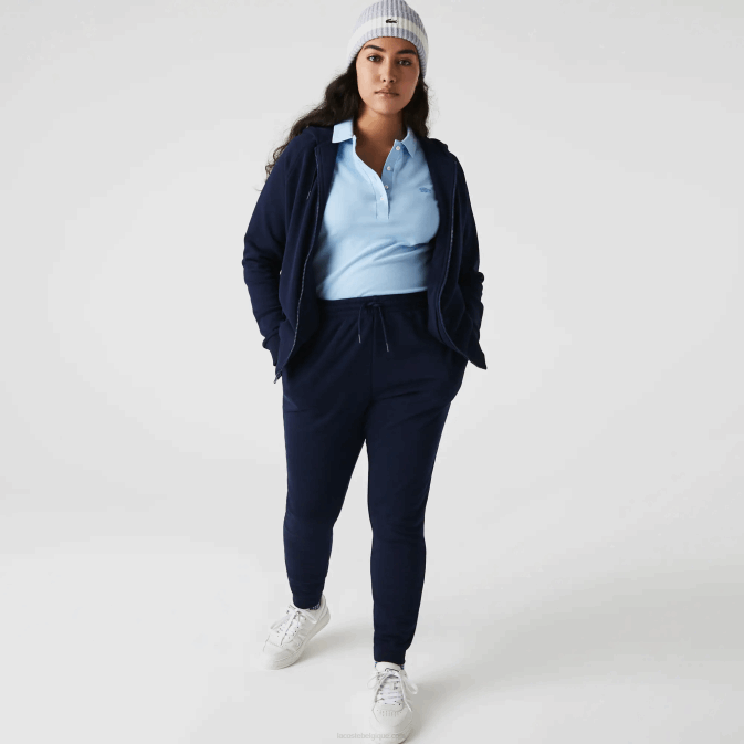 bleu marine 166 V6HV2593 femmes Lacoste pantalon de jogging léger en polaire