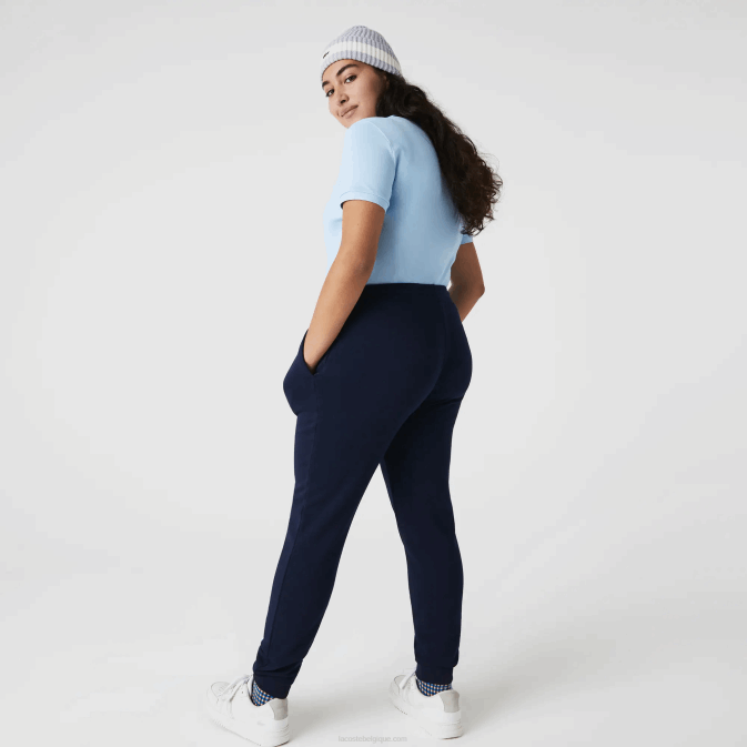 bleu marine 166 V6HV2593 femmes Lacoste pantalon de jogging léger en polaire