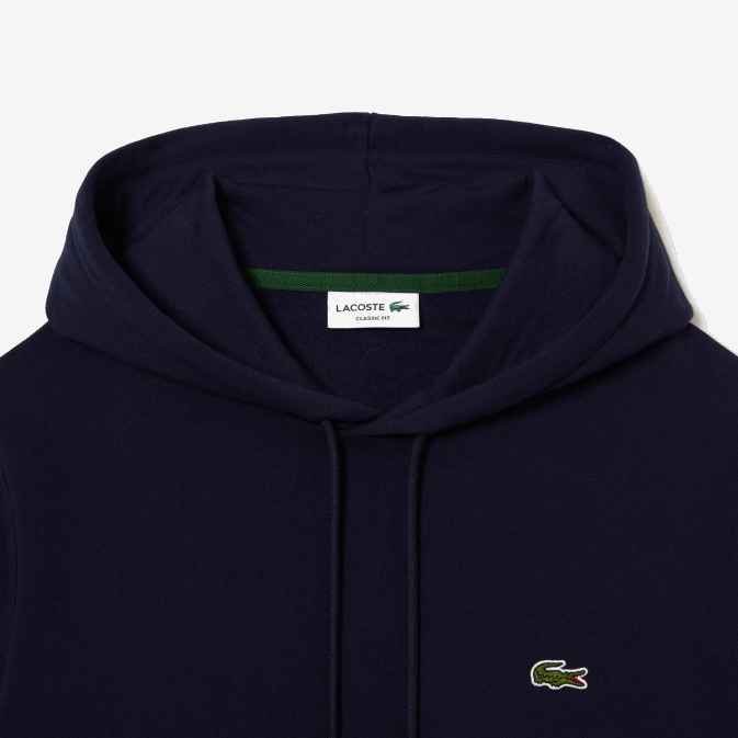 bleu marine 166 V6HV264 Hommes Lacoste sweat à capuche coton bio