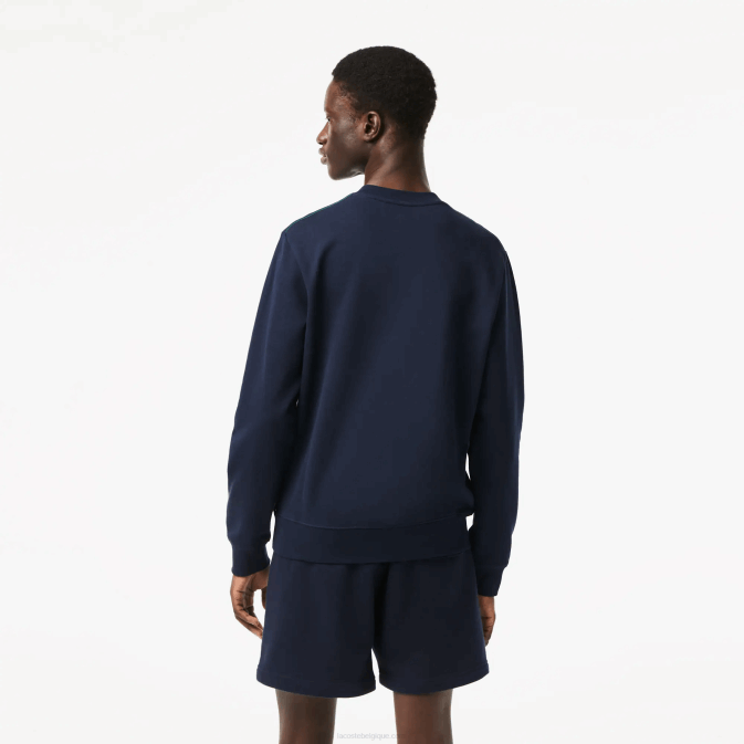 bleu marine 166 V6HV300 Hommes Lacoste sweat col rond molleton non gratté