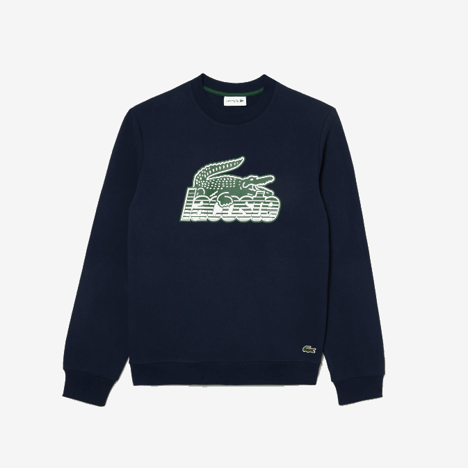 bleu marine 166 V6HV300 Hommes Lacoste sweat col rond molleton non gratté