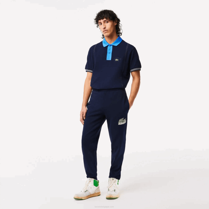 bleu marine 166 V6HV309 Hommes Lacoste pantalon de jogging en molleton non brossé