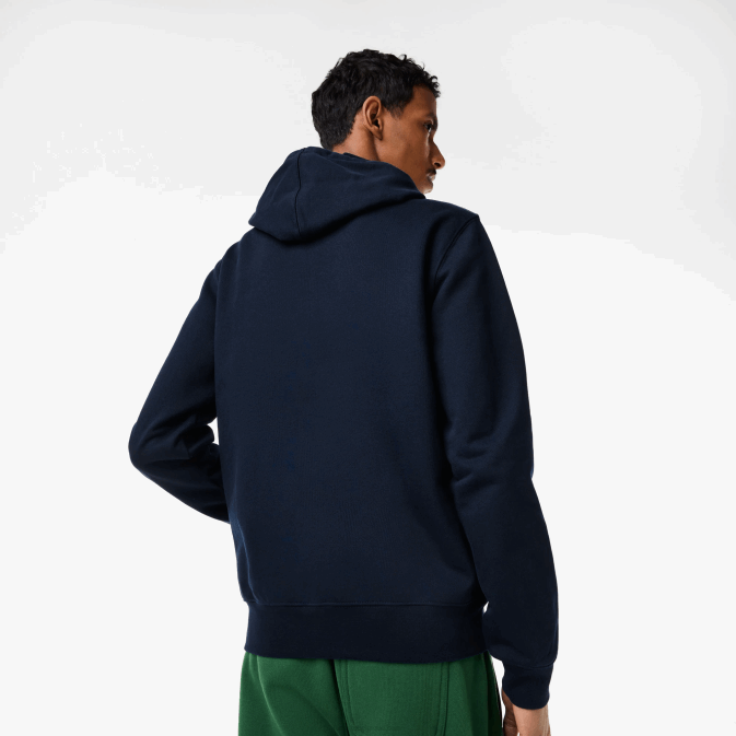 bleu marine 166 V6HV320 Hommes Lacoste sweat à capuche zippé en molleton non brossé