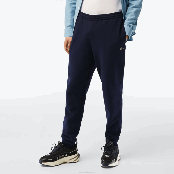bleu marine 166 V6HV348 Hommes Lacoste pantalon de survêtement fuselé en polaire