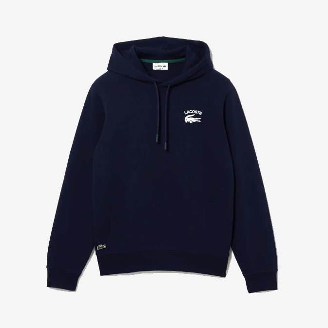 bleu marine 166 V6HV359 Hommes Lacoste sweat à capuche uni coupe classique