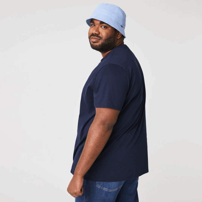 bleu marine 166 V6HV38 Hommes Lacoste t-shirt en jersey de coton pima à col rond
