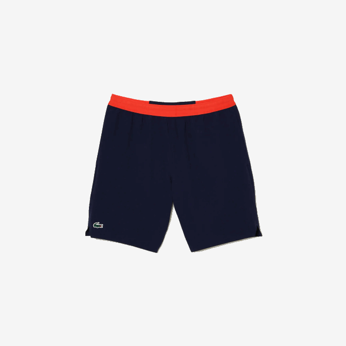 bleu marine 166 V6HV408 Hommes Lacoste short tennis x novak djokovic