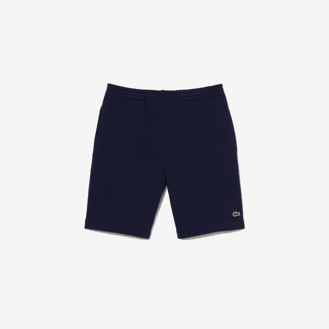 bleu marine 166 V6HV417 Hommes Lacoste short en molleton de coton bio brossé