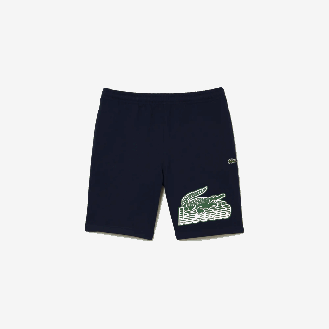 bleu marine 166 V6HV430 Hommes Lacoste short en molleton de coton non gratté