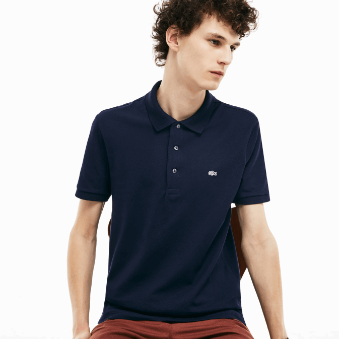bleu marine 166 V6HV563 Hommes Lacoste polo stretch petit piqué coupe slim