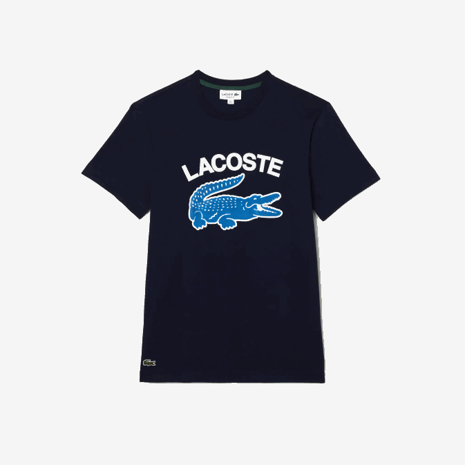 bleu marine 166 V6HV571 Hommes Lacoste t-shirt coupe classique xl imprimé crocodile