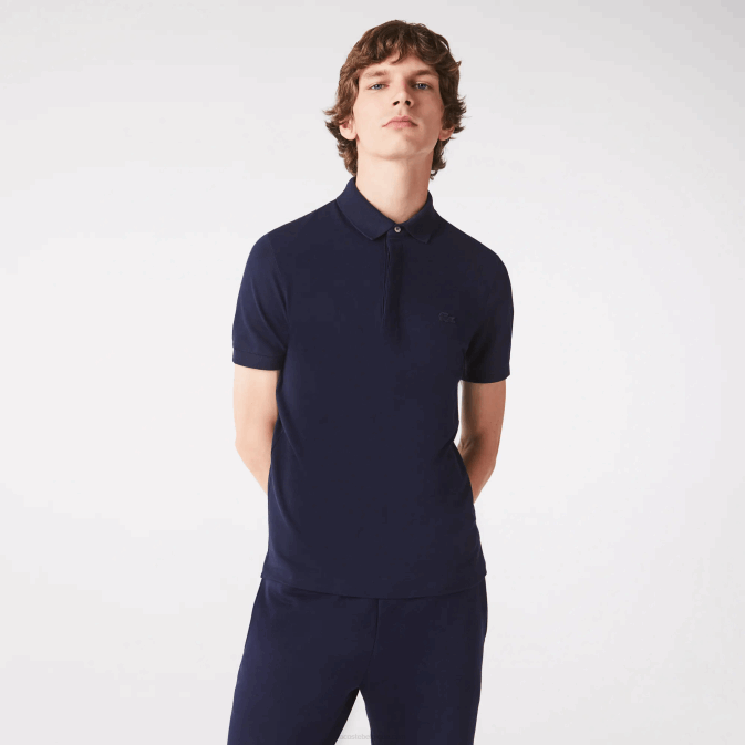 bleu marine 166 V6HV611 Hommes Lacoste polo piqué de coton stretch smart paris