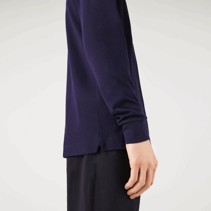 bleu marine 166 V6HV665 Hommes Lacoste polo en piqué de coton stretch à manches longues smart paris