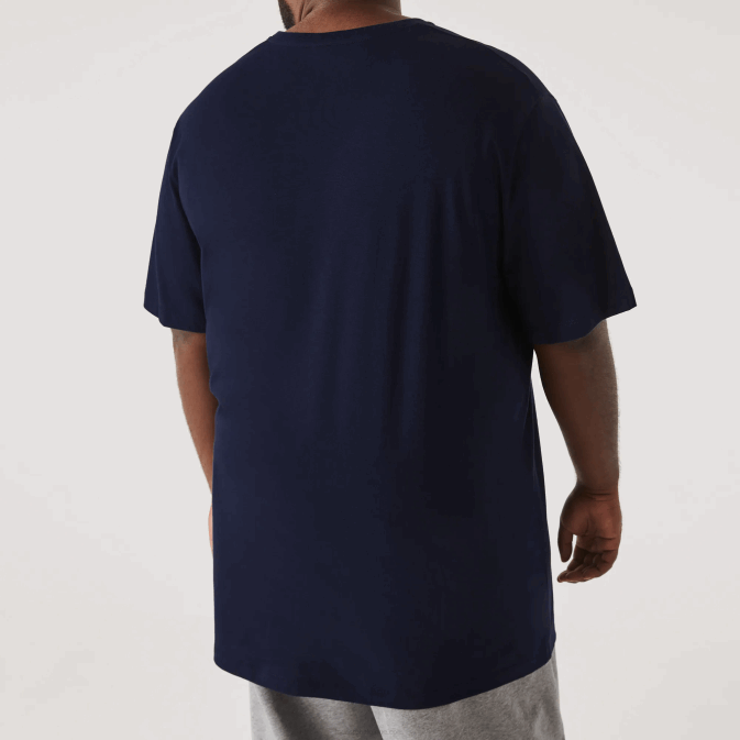 bleu marine 166 V6HV732 Hommes Lacoste polo regular fit en coton côtelé à col en V (grande taille)