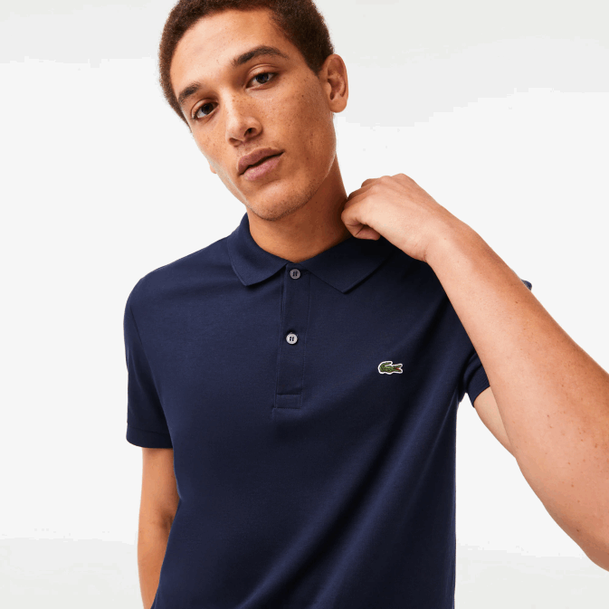 bleu marine 166 V6HV791 Hommes Lacoste polo coupe classique en coton pima