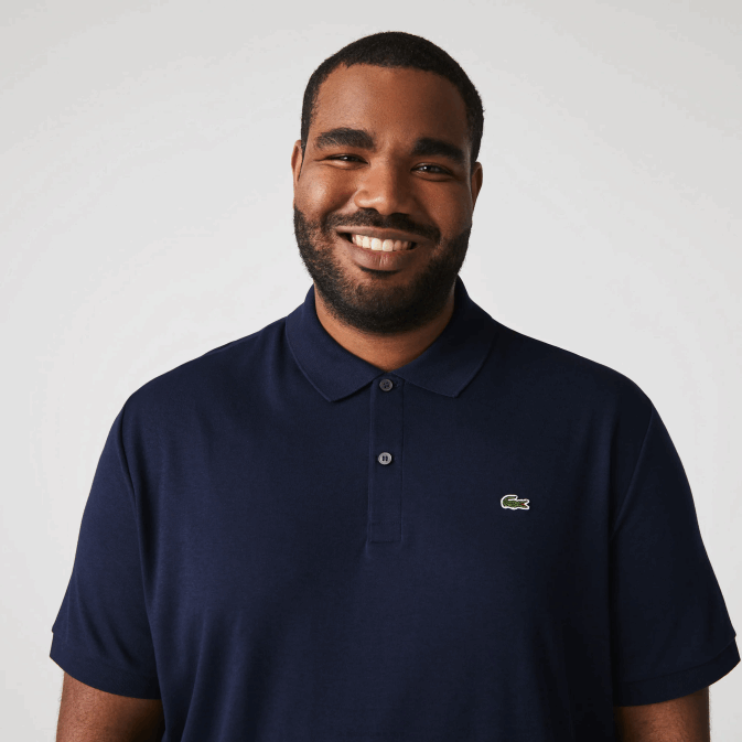 bleu marine 166 V6HV791 Hommes Lacoste polo coupe classique en coton pima