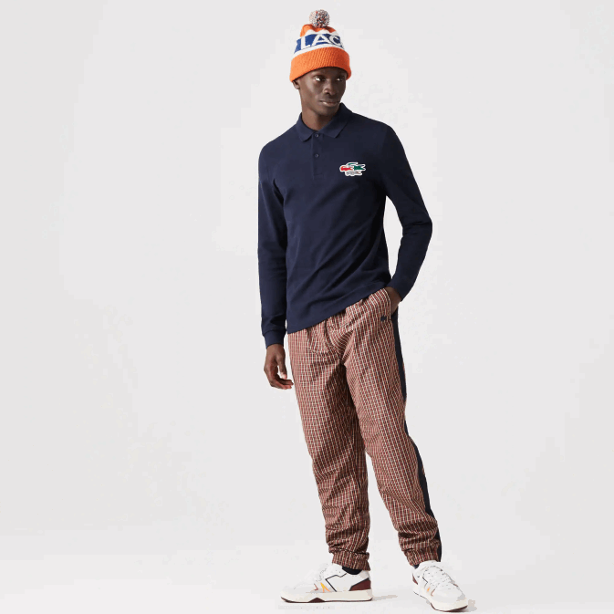 bleu marine 166 V6HV917 Hommes Lacoste polo regular fit en coton bio