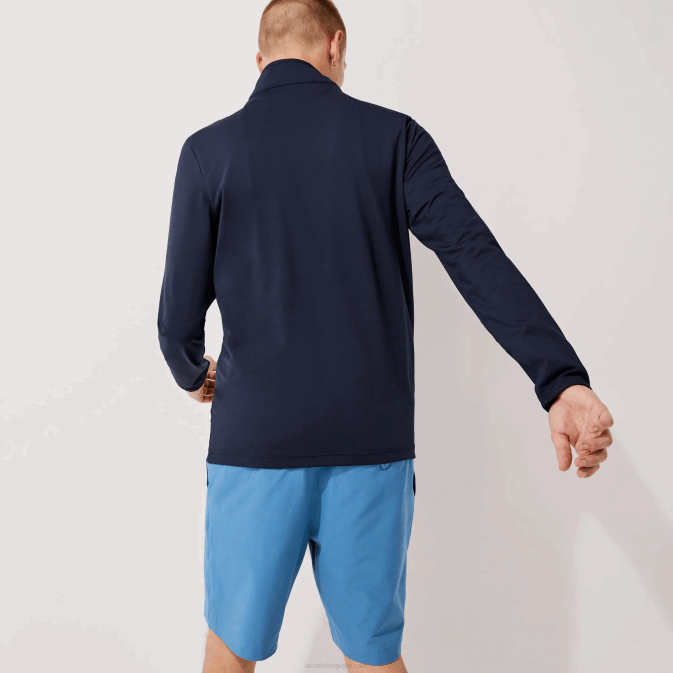 bleu marine 166 V6HV980 Hommes Lacoste sweat col zippé sport stretch