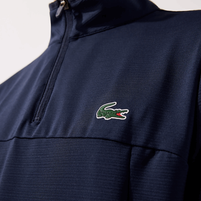 bleu marine 166 V6HV980 Hommes Lacoste sweat col zippé sport stretch