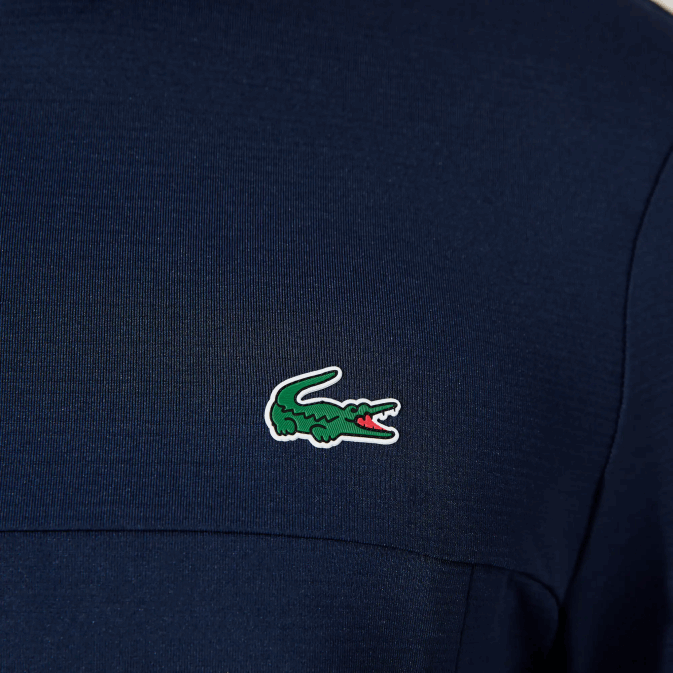 bleu marine 166 V6HV980 Hommes Lacoste sweat col zippé sport stretch