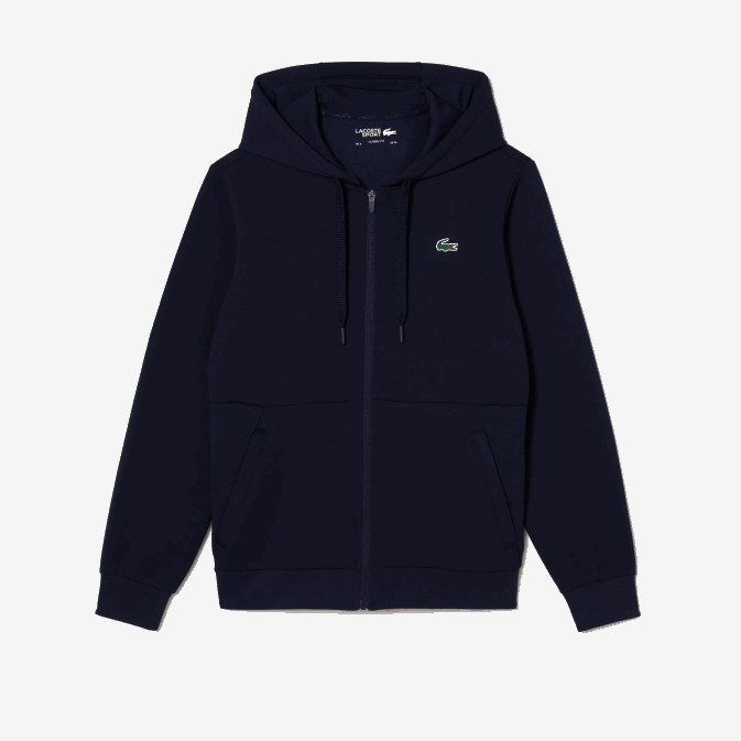 bleu marine 423 V6HV1019 Hommes Lacoste sweat à capuche à empiècements en mesh