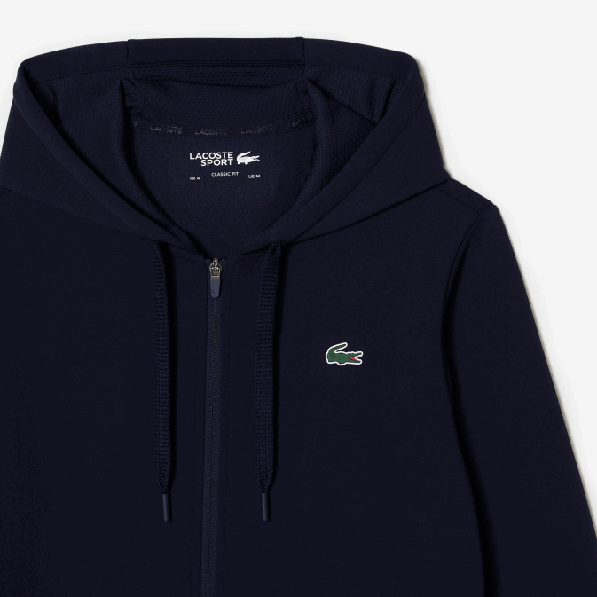 bleu marine 423 V6HV1019 Hommes Lacoste sweat à capuche à empiècements en mesh