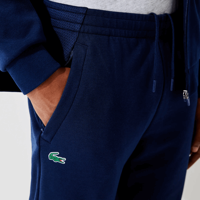 bleu marine 423 V6HV1021 Hommes Lacoste pantalon de survêtement à empiècements en mesh