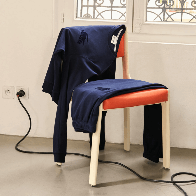 bleu marine 423 V6HV1477 Hommes Lacoste pantalon de jogging en molleton de coton