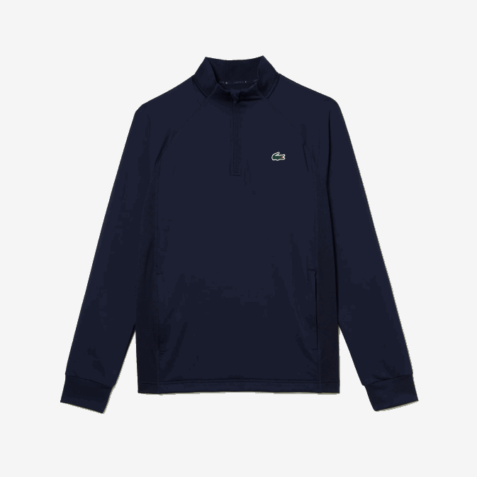 bleu marine 423 V6HV313 Hommes Lacoste sweat de golf avec col ras du cou incrusté