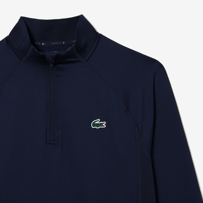 bleu marine 423 V6HV313 Hommes Lacoste sweat de golf avec col ras du cou incrusté