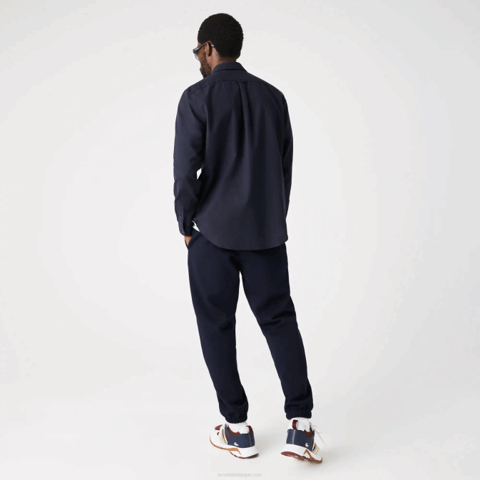 bleu marine 423 V6HV507 Hommes Lacoste chemise en coton oxford à col boutonné