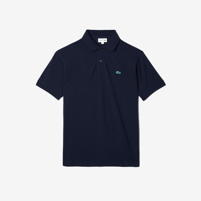 bleu marine 7cg V6HV591 Hommes Lacoste polo en piqué de coton imprimé moucheté coupe classique