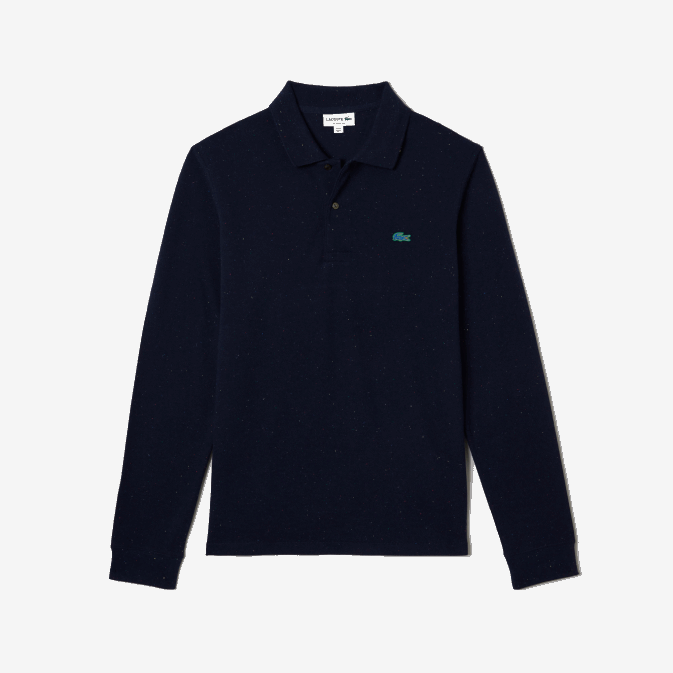 bleu marine 7cg V6HV704 Hommes Lacoste polo à imprimé moucheté coupe classique