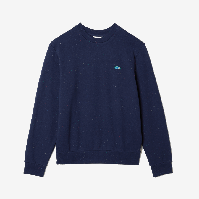 bleu marine 7cg V6HV965 Hommes Lacoste sweat coupe classique en molleton imprimé moucheté