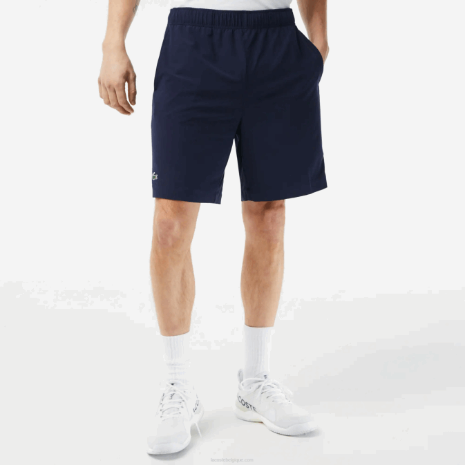bleu marine blanc 525 V6HV1411 Hommes Lacoste short de sport ultra léger