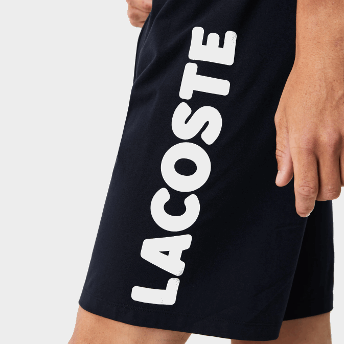 bleu marine blanc 525 V6HV1454 Hommes Lacoste short d\intérieur en coton stretch à imprimé crocodile et logo