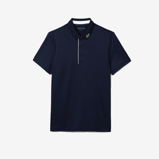 bleu marine blanc 525 V6HV596 Hommes Lacoste polo de golf en jersey de sport