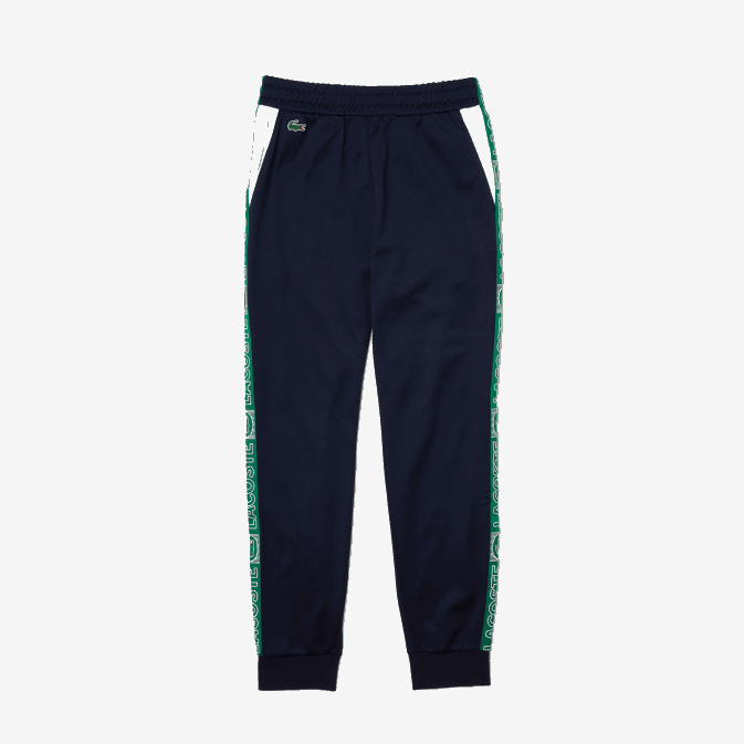bleu marine blanc vert fx3 V6HV1121 Hommes Lacoste pantalon de survêtement à bandes de sport