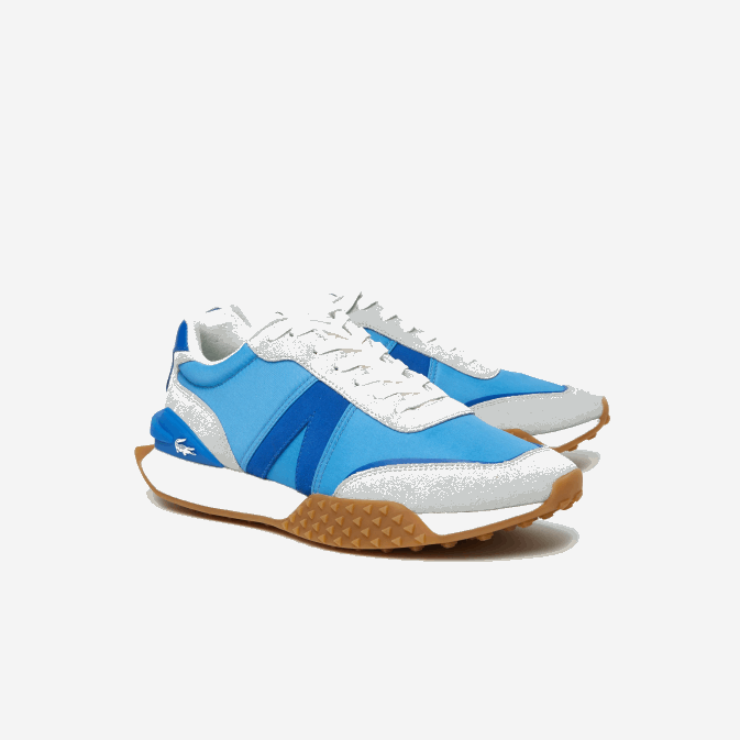bleu marine bn1 V6HV1790 Hommes Lacoste baskets l-spin deluxe en cuir contrasté
