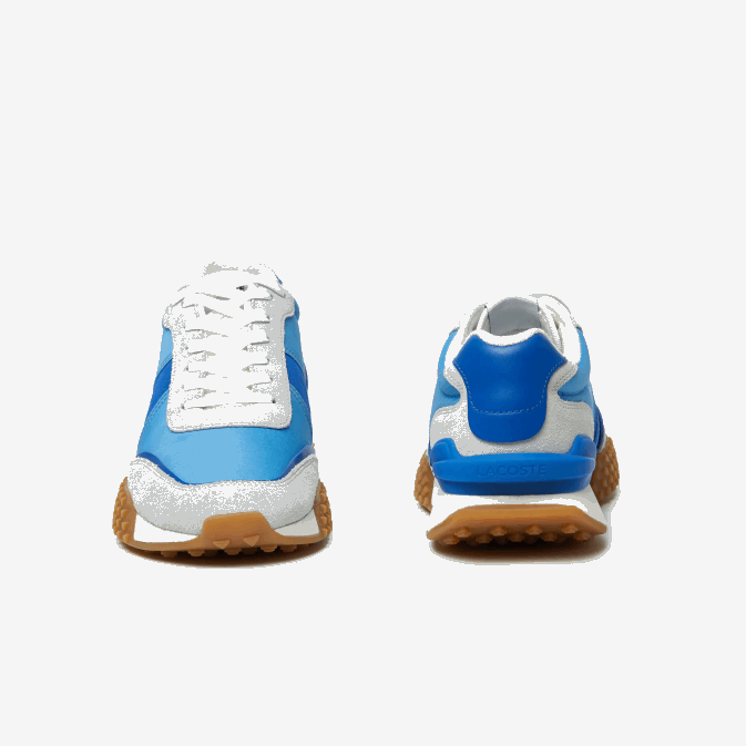 bleu marine bn1 V6HV1790 Hommes Lacoste baskets l-spin deluxe en cuir contrasté