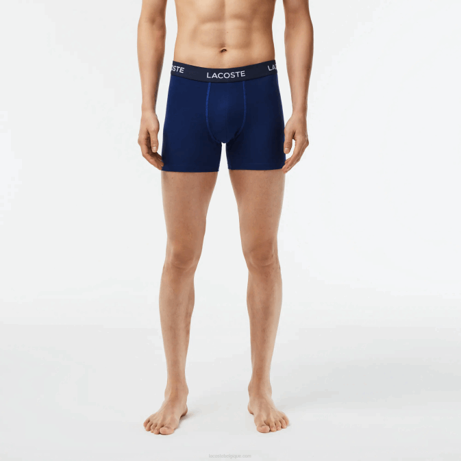 bleu marine f9f V6HV1398 Hommes Lacoste lot de 5 boxers taille logo