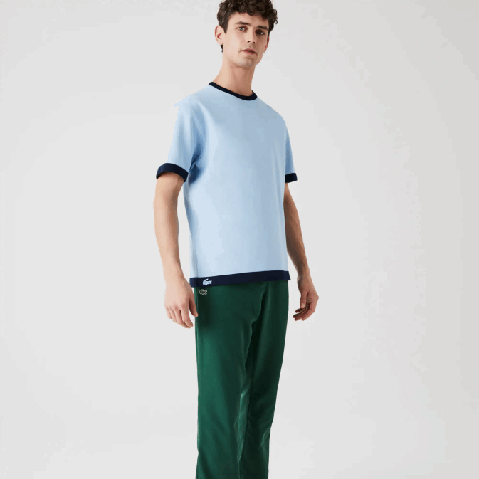 bleu marine ge5 V6HV918 Hommes Lacoste t-shirt réversible en piqué de coton mélangé