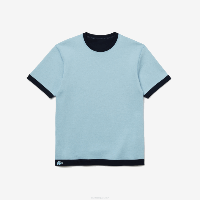 bleu marine ge5 V6HV918 Hommes Lacoste t-shirt réversible en piqué de coton mélangé