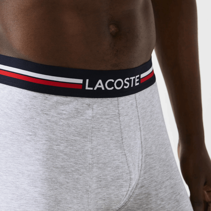 bleu marine gris rouge chine w34 V6HV1420 Hommes Lacoste Lot de 3 boxers longs en coton