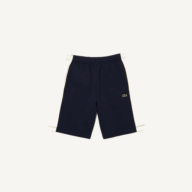 bleu marine jaune 144 V6HV1516 Hommes Lacoste short en molleton brossé color-block
